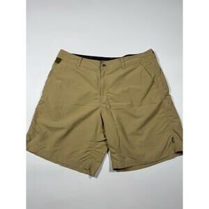 Howler Bros Khaki Hybrid Utility Shorts Mens 40 Nylon Zip Pockets Outdoor
